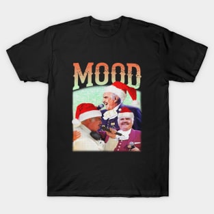 Retro Vtg Mood Drinking Christmas Humor Parody Music T-Shirt